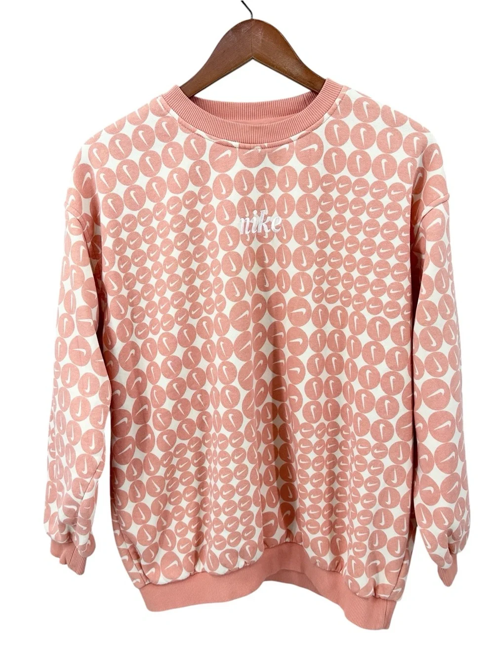 NIKE Sweatshirt Oversized Club Fleece Peach White
